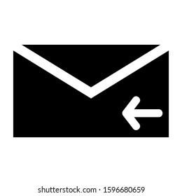 received mail icon isolated sign symbol vector illustration - high quality black style vector icons
