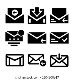 received mail icon isolated sign symbol vector illustration - Collection of high quality black style vector icons
