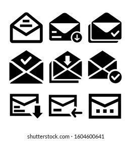 received mail icon isolated sign symbol vector illustration - Collection of high quality black style vector icons
