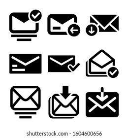 received mail icon isolated sign symbol vector illustration - Collection of high quality black style vector icons
