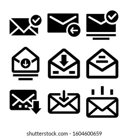 received mail icon isolated sign symbol vector illustration - Collection of high quality black style vector icons

