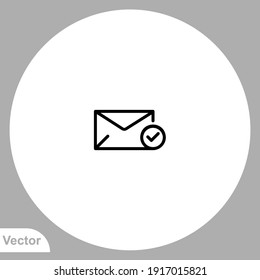 Received mail icon sign vector,Symbol, logo illustration for web and mobile