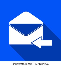 Received message icon with shadow , sign design 