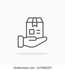 Received Package line icon. Editable stroke and pixel perfect. Can be used for digital product, presentation, print design and more.