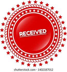 received  -red label,sticker,tag. white text with shadow