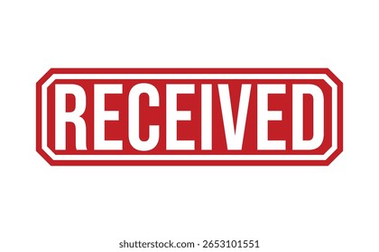 RECEIVED Red rubber stamp on white background. RECEIVED stamp sign. RECEIVED stamp.
