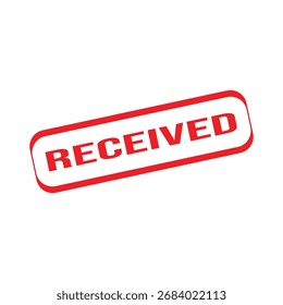 received Rubber Stamp. Red Rubber Grunge Stamp Vector Illustration