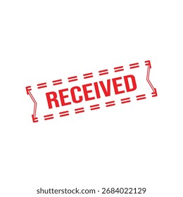 received Rubber Stamp. Red Rubber Grunge Stamp Vector Illustration