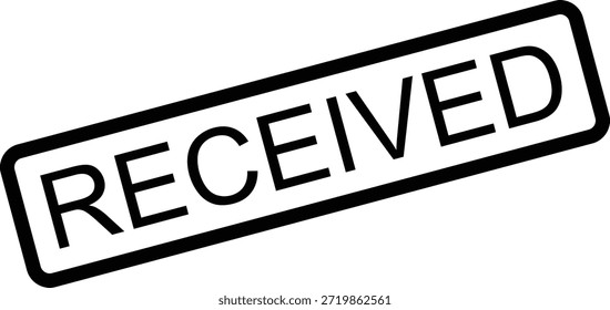 Received Rubber Stamp Vector Illustration