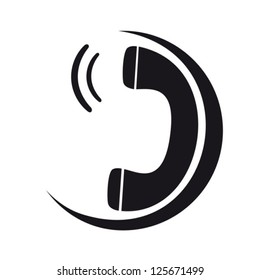  Receiver of black color. Vector. EPS-10 (non transparent elements,non gradient).
