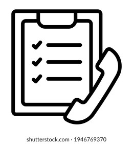 Receiver with checklist, concept of contact list