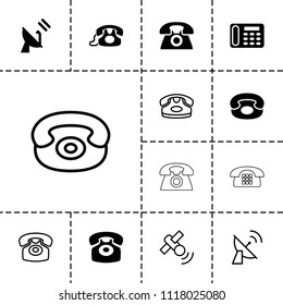 Receiver icon. collection of 13 receiver filled and outline icons such as desk phone. editable receiver icons for web and mobile.