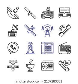 receiver Icon Set with line icons. Modern Thin Line Style. Suitable for Web and Mobile Icon. Vector illustration EPS 10.