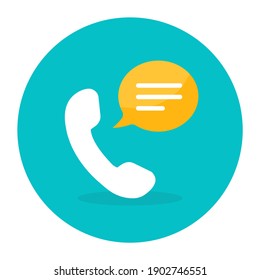 
Receiver with message bubble, an icon of telecommunication