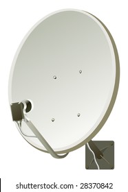 Receiver. Satelite dish. Vector illustration.