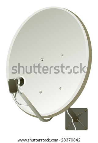 Receiver. Satelite dish. Vector illustration.