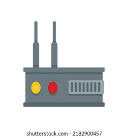 Receiver satellite icon. Flat illustration of receiver satellite vector icon isolated on white background
