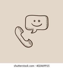 Receptor con icono de esbozo cuadrado de la expresión.
