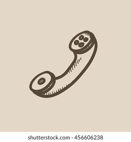 Icono de esbozo del vector del receptor aislado en el fondo. Icono del receptor dibujado a mano. Icono de esbozo del receptor para infografía, sitio web o aplicación.