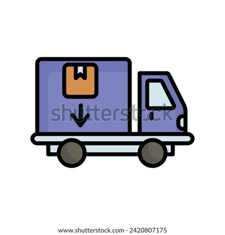 receiving area icon with white background vector stock illustration