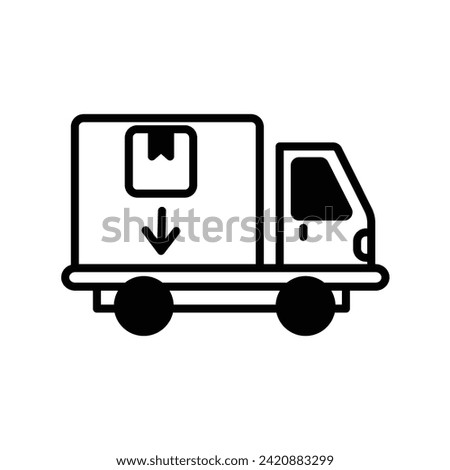 receiving area icon with white background vector stock illustration