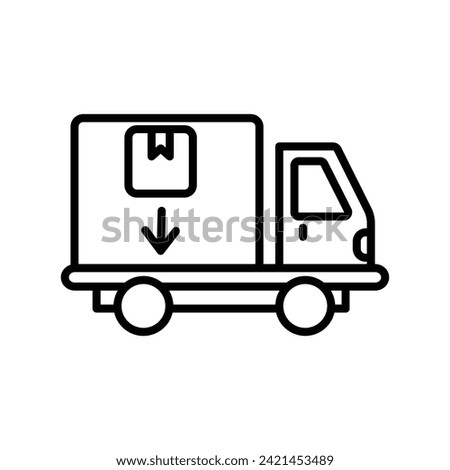 receiving area icon with white background vector stock illustration