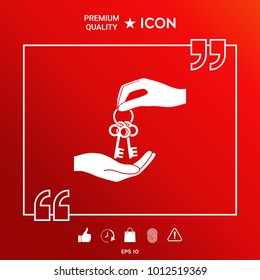 Receiving the bunch of keys - icon.