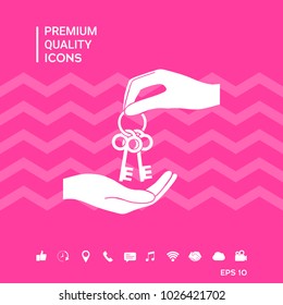 Receiving the bunch of keys - icon.