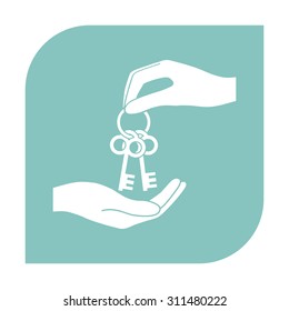 Receiving the bunch of keys - icon.