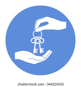 Receiving the bunch of keys - icon.