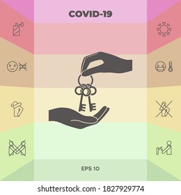 Recibir el montón de claves - icono. Elementos gráficos para su diseño