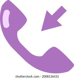 Receiving a call, illustration, vector on a white background.