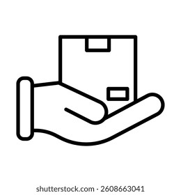 Receiving Dock Vector Line Icon Design
