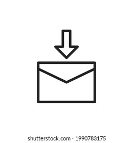 receiving email icon in trendy design style. receiving email icon isolated on white background. receiving email vector icon simple