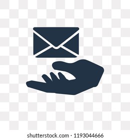 Receiving Email vector icon isolated on transparent background, Receiving Email transparency concept can be used web and mobile