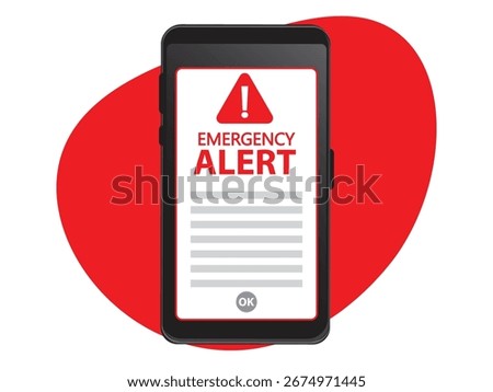 Receiving emergency alert on phone device with warning notification