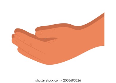 receiving hands icon on white backgorund