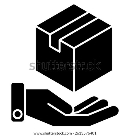 Receiving icon visualized simply Black Filled style.