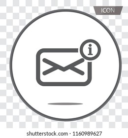 Receiving messages, mail icon isolated on white background.