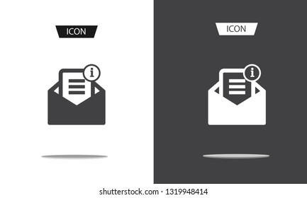 Receiving messages, mail icon isolated on white background.