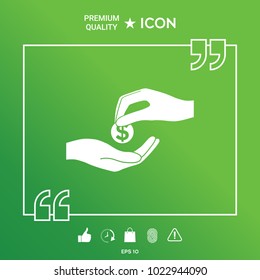 Receiving money icon