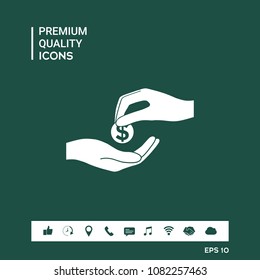 Receiving money icon