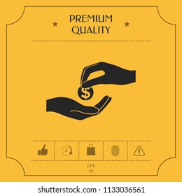 Receiving money icon