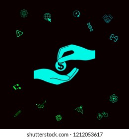 Receiving money icon