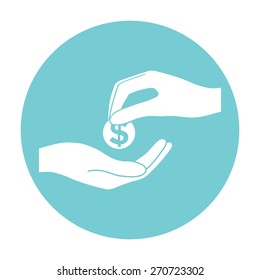 receiving money icon.