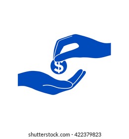 Receiving money icon