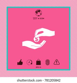 Receiving money icon