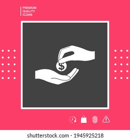 Receiving money icon, elements for your design