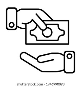 Receiving Money Icon Give Money Vector Illustration