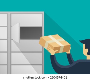 Receiving An Order Or Parcel With Automated Locker - Modern Method Of Delivery